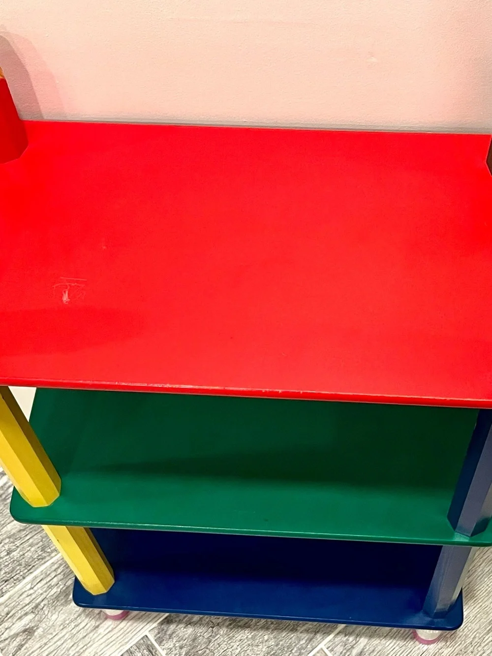 Vintage 80s/90s Pierre Sala Colorful Kids Pencil Book Shelf Classroom - Rare!